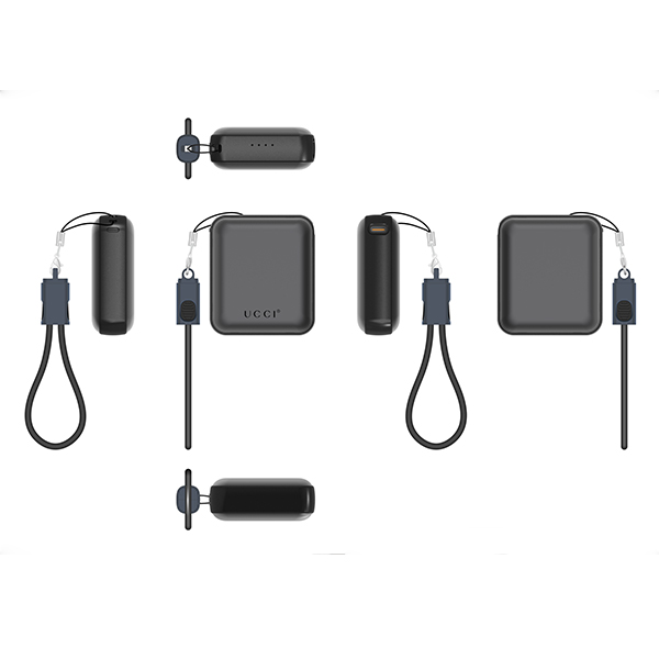 black mini power bank